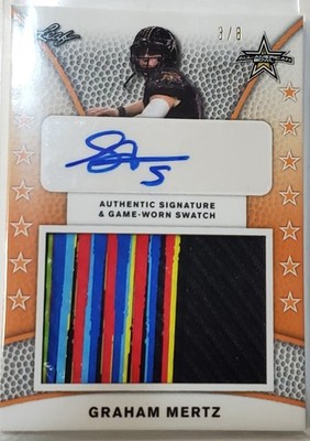 Graham Mertz 2019 Leaf All American Bowl Patch Auto /8 Wisconsin Badgers
