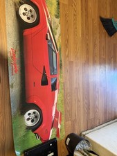 Vintage 1986 Red Lamborghini Car Huge Poster