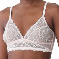 Calvin Klein Womens Instinct Triangle Bralette Beige Large Lace Intimates NWT