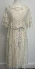 VTG Aristocraft By Superior Lace Lingerie Bridal Nightgown Peignoir Set Sz 38