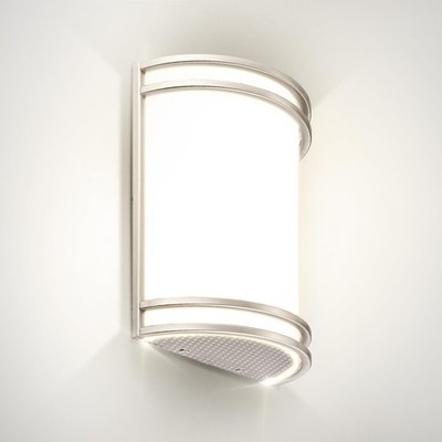 LED Indoor Wall Mount Light Fixture - 10 Inch Modern Interior Brushed Nickel ...