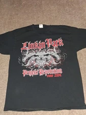Linkin Park T- Shirt Mens Large  Projekt Revolution 2004 Tour Black
