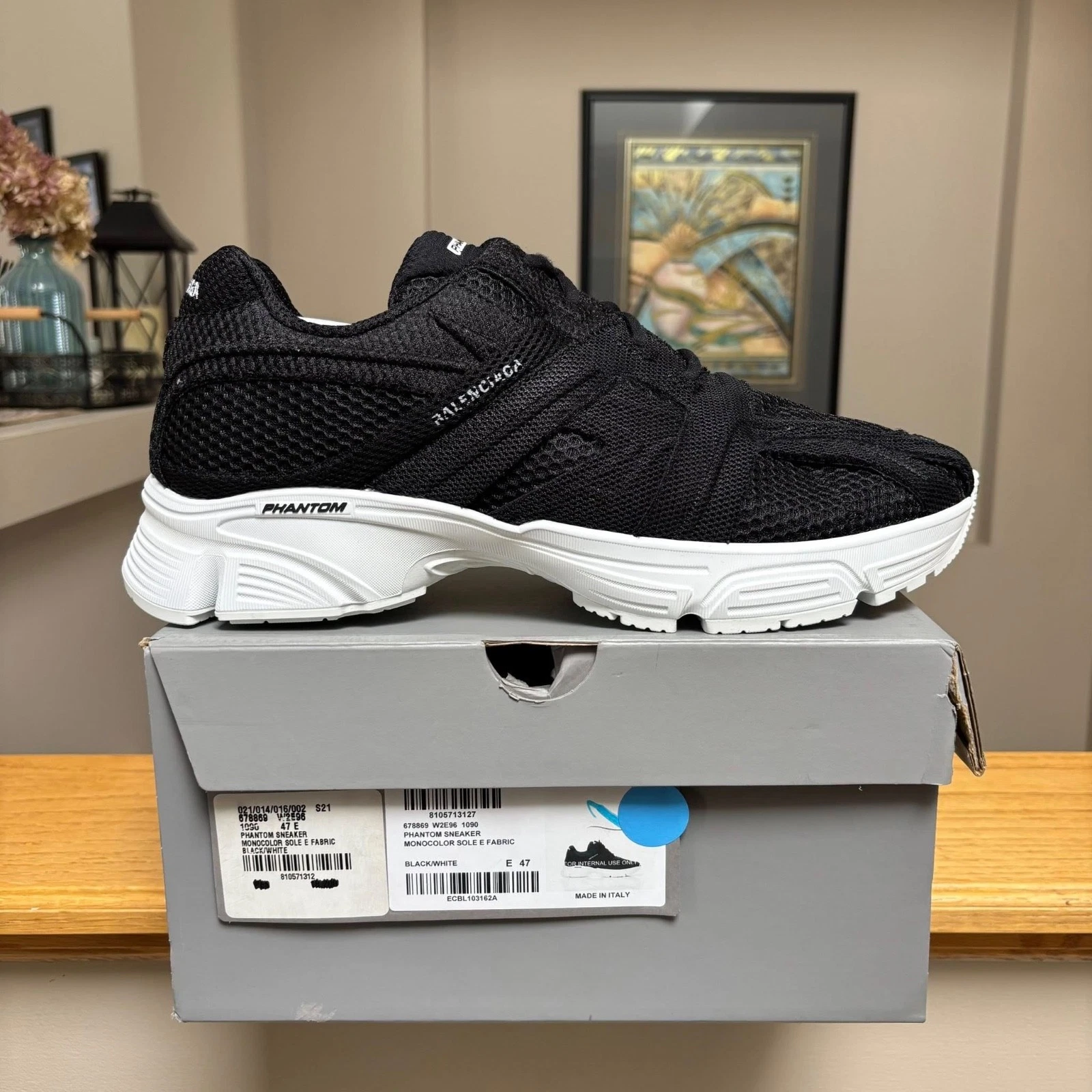 Balenciaga — Balenciaga Black White Phantom Sneakers - 47EU  / 14US - $850 - Authentic - New