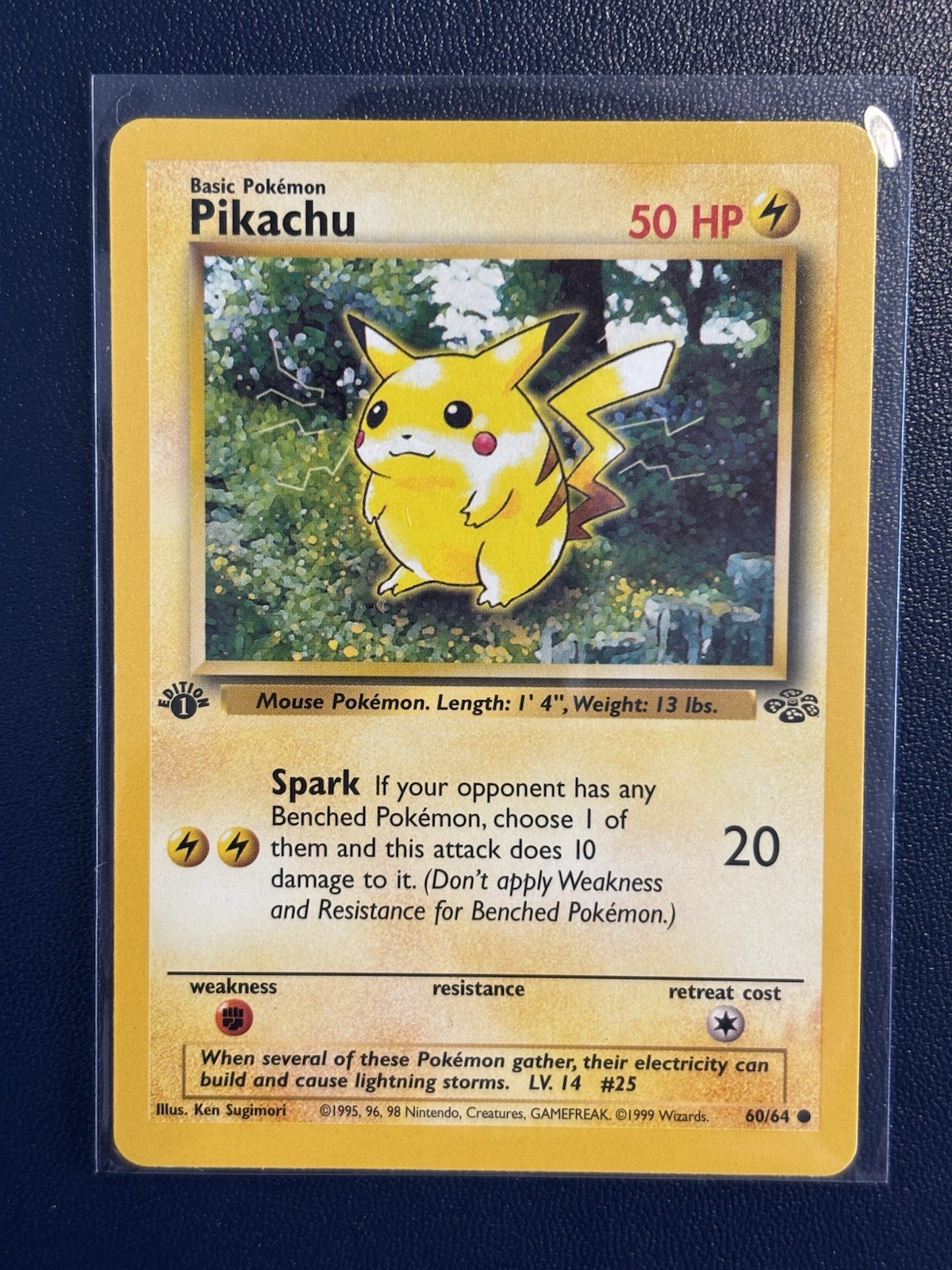 Pikachu Common Jungle 60/64 1st Edition - LP
