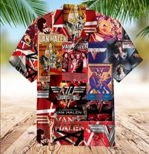 New Rare Van Halen Aloha Hawaiian Shirt