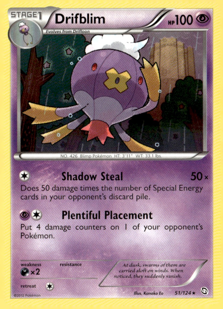 Drifblim Rare Dragons Exalted 51/124 Pokémon TCG