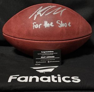 Riley Leonard Signed/Autographed The Duke Football Fanatics Cert “For The Shoe”
