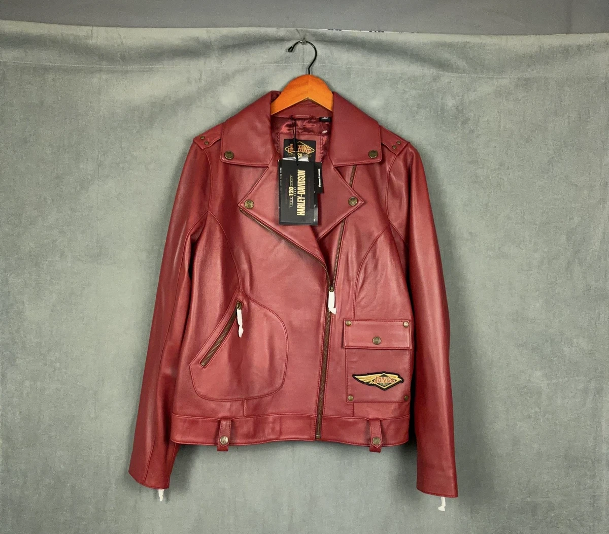 Harley-Davidson Leather Outer Shell Red Coats, Jackets & Vests for