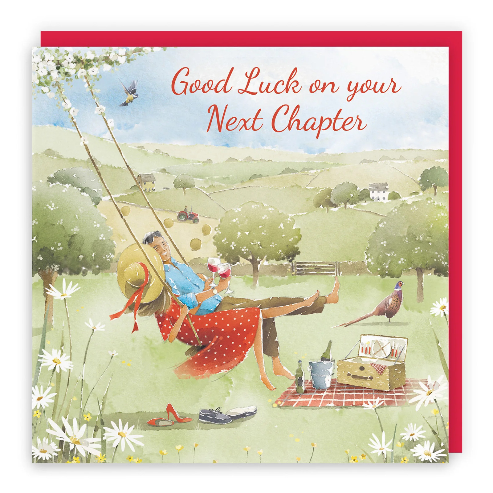 Next Chapter Good Luck Card Meadow Picnic Milo's Gallery