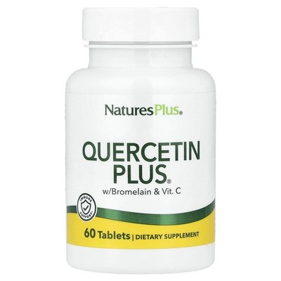 NaturesPlus, Quercetin Plus  mit Bromelain und Vitamin B C, 60 Tabletten