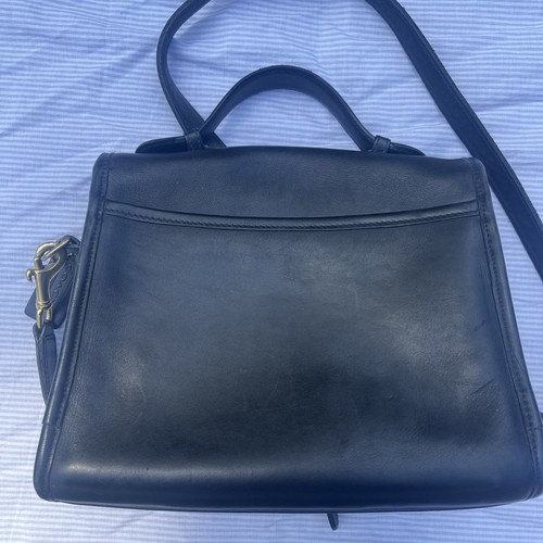 Vintage Coach Court schwarz Leder Schultertasche Umhängetasche 2 Wege Handtasche Geldbeutel 9870 - Bild 6 von 14