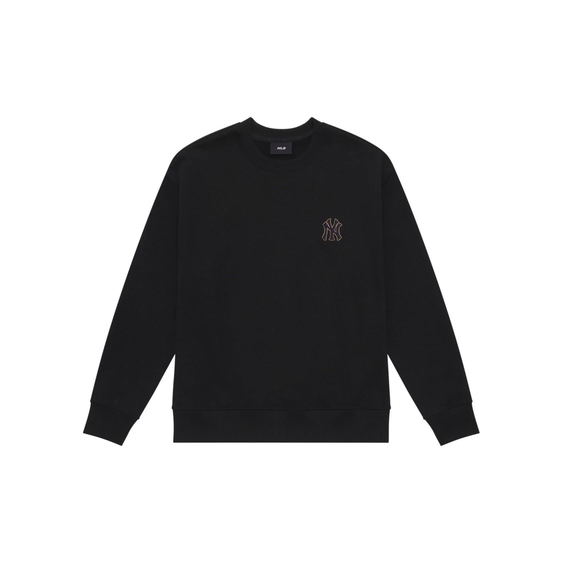 Letter Logo Long Sleeve Loose Fit Sports Sweatshirt Unisex Black