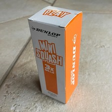 Dunlop Sports Mini Squash Balls Orange Play, 50mm , 3-pack, Ages 7-10