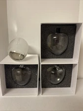 LOT 4 Things Remembered Paperweight Glass Apple & Football Teacher Gift NEW