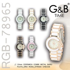 G&B Ladies' Fashion Quartz Watch Leather Strap Analogue Elegant New Gift