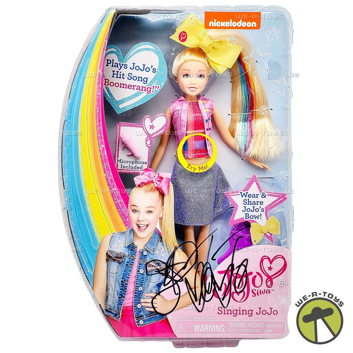 Nickelodeon Singing Jojo Siwa Doll Autographed 2017 Just Play