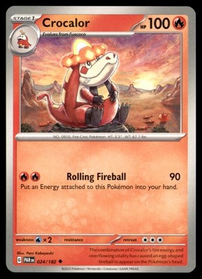 Pokemon Crocalor Paradox Rift 024/182 UC NM