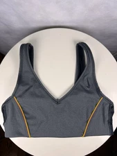 Nike Women's Charcoal Sports Bra with Color Line Accents Size S