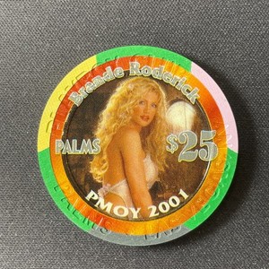 Palms Las Vegas Nevada $25 casino chip Brande Roderick Playboy Club PMOY 2001