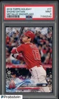 2018 Topps Holiday #17 Shohei Ohtani Metallic Snowflake Rookie PSA 9