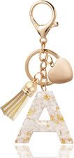 Initial Letter Keychain, Butterfly Keychain Cute Resin, Initial Keychain Backpac