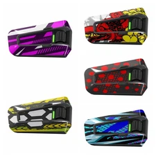 Glossy Wrap Sticker Cover x1 For Cardo Packtalk Edge Device White Purple Red