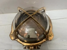 Original Antique Nautical Marine Brass Bulkhead Passageway Deck Ship Light