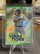 2022 Bowman Chrome Virtuosic Vibrations Green Refractor /99 VV4 Jasson Dominguez