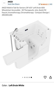ANZZI Walk In Tub for Seniors/Diability-Barely Used