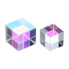 2 Pcs Cube Prism, 15,20mm K9 Crystal Prism Optical Glass X-Cube Glass Figurine