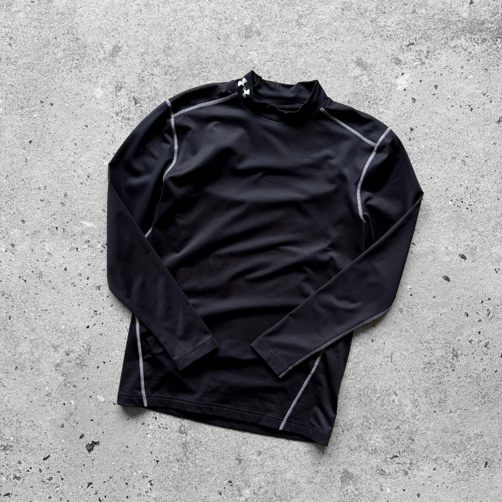 Under Armour Hombres Negro Compresión ColdGear Manga Larga Top Camisa...