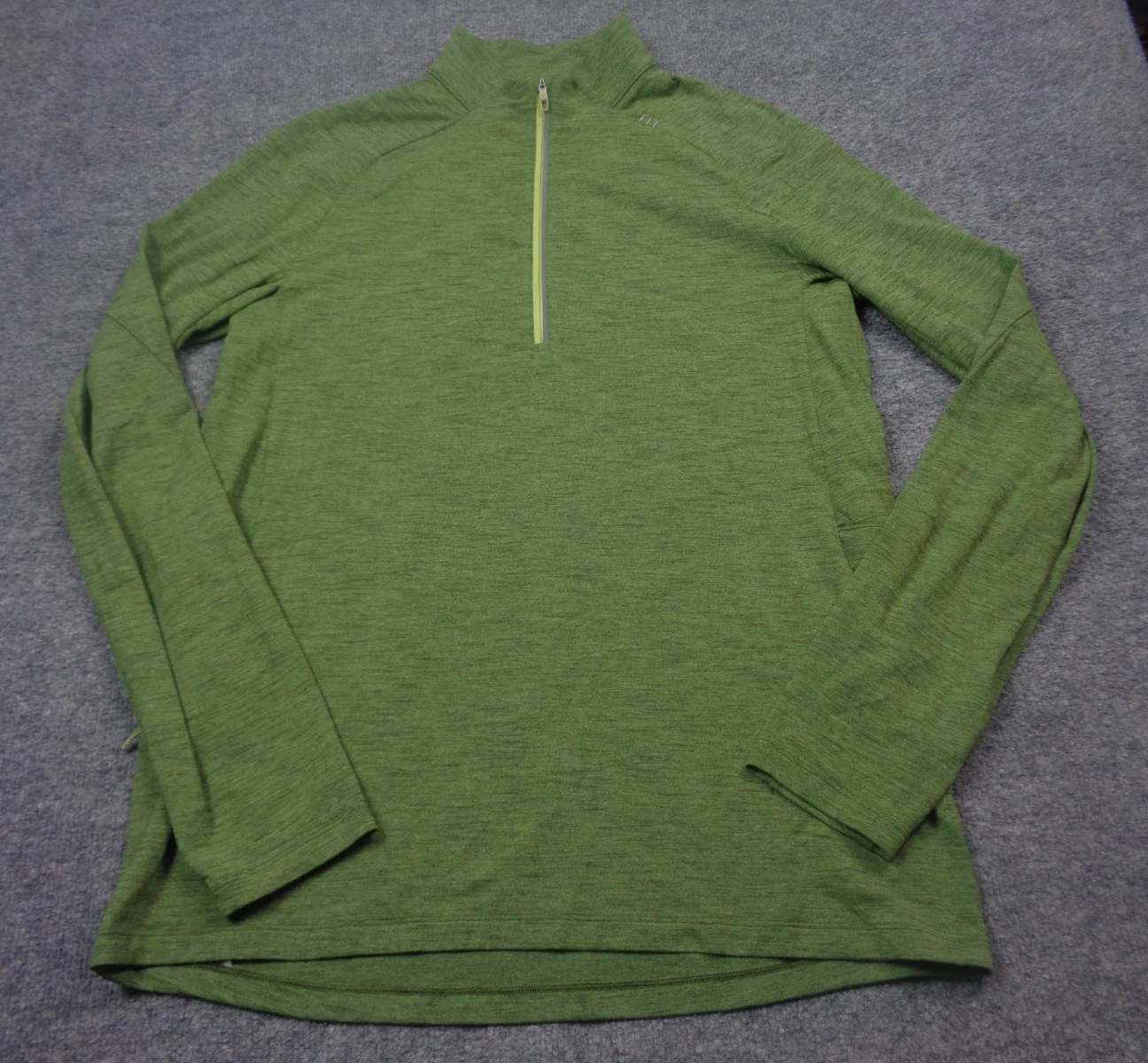 Lululemon Surge Warm 1/2 Zip Mens L Green Pullover Performance Running Shirt