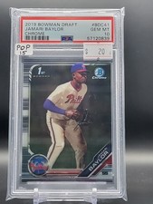 Jamari Baylor 2019 Bowman Draft Chrome #CDA-JB Phillies PSA 10 GEM MINT