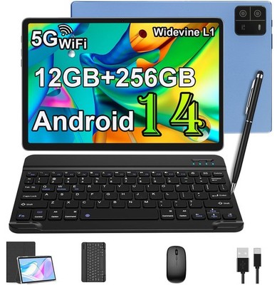 2025 HD Tablet 12GB RAM 256GB ROM 8000mAh 1920*1200 Gaming Pad Dual Camera 13MP