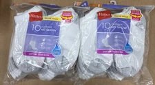 Hanes Women’s Full Sole Cushion No Show Sock 2 Pack (10 Pairs Per Pack) Size 5-9