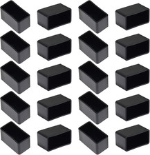 20Pcs Rectangle Rubber Furniture Leg Caps 3/4" X 1-1/2" , Vinyl Flexible Chair