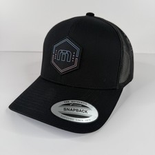 Travis Mathew Black Trucker Hat Cap Snap Back Mens One Size Mesh Patch PROMO