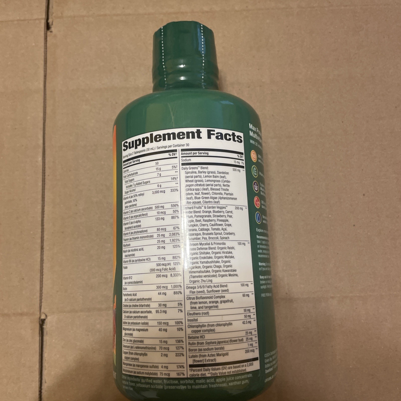 Nature's Way Alive! Max Potency Liquid Multivitamin for Women & Men 30.4oz 2026+