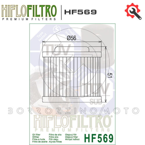 FILTRO OLIO OMOLOGATO TUV HIFLO HF569 MV AGUSTA BRUTALE 800 2013-2016 - Foto 2 di 4