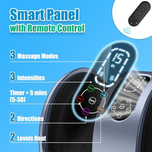 Foot Massager with Heat, Foot Massager Machine for Neuropathy, Plantar Fasciitis - Picture 3 of 7