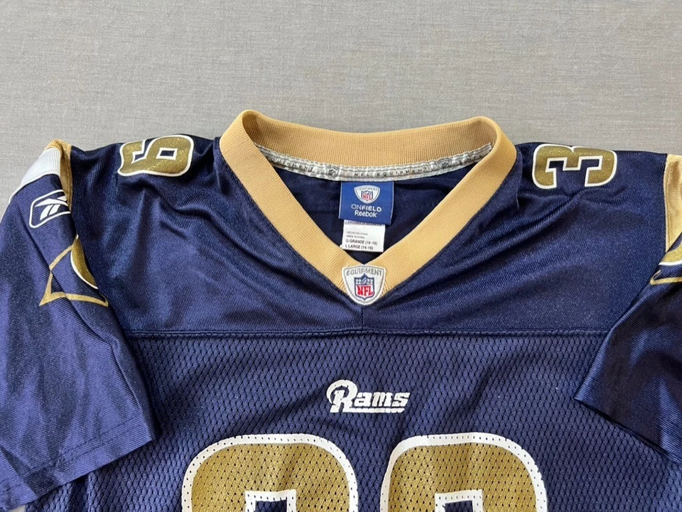 Camiseta de manga corta azul grande de los Saint Louis Rams Jackson de la NFL para niños. Foto 2 de 4