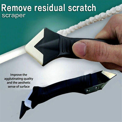 3 In1 Silicone Remover Caulk Finisher Sealant Smooth Scraper Grout Kit Tools New