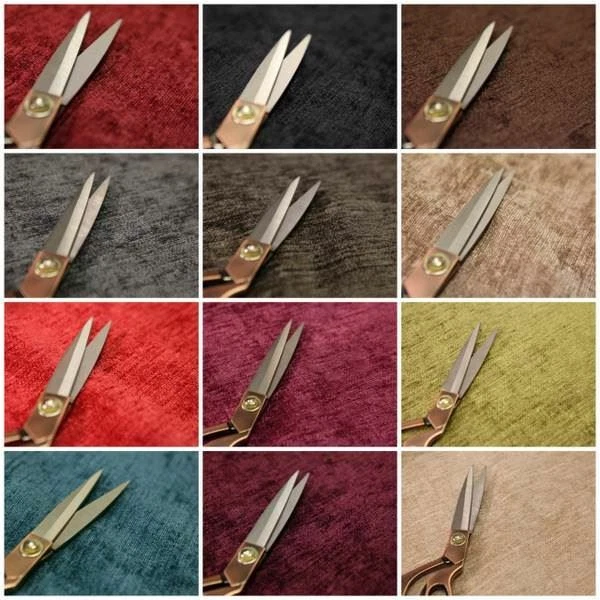 Heavyweight Chenille Fabric Designer Luxury Thick  Curtain Upholstery Velvet - Image 2 of 2