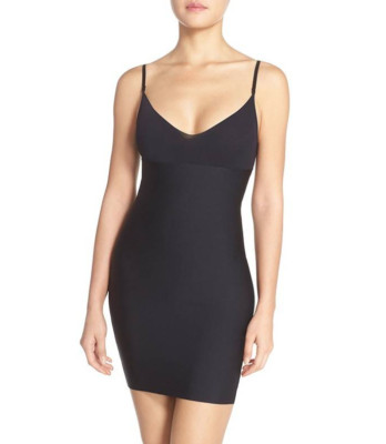 Commando Women's Black Two-faced Tech Control Mini Slip Size Medium L70046