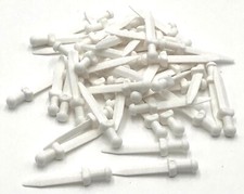 Lego 50 New White Minifigure Weapon Swords Roman Gladius Castle Knight Parts