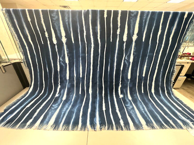 Throw Blanket - Deny Designs - Blue and White - 50'' x 60'' Fringe edge