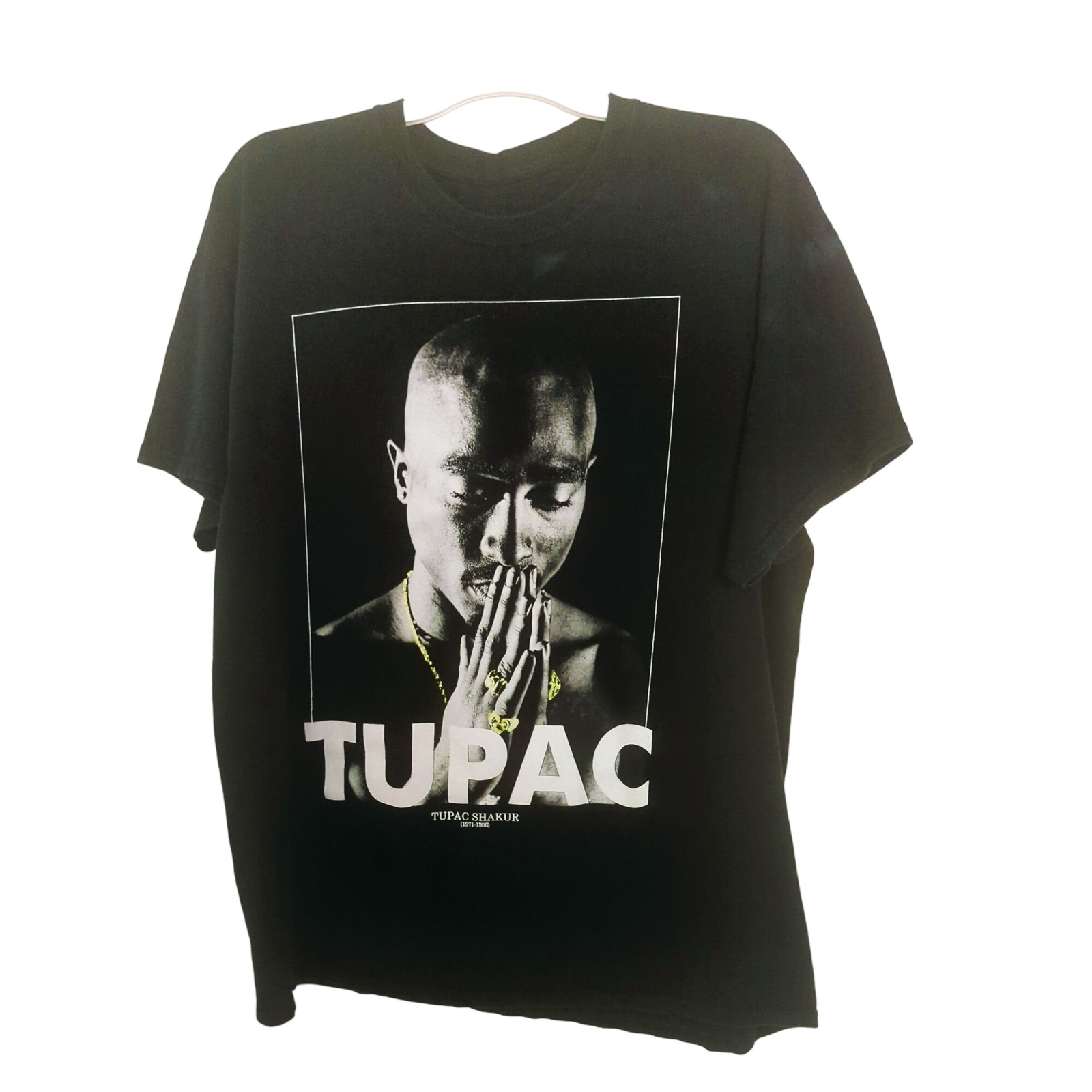 2Pac Tupac Shakur Memorial Praying 71 Mens XL T-Shirt… - Gem