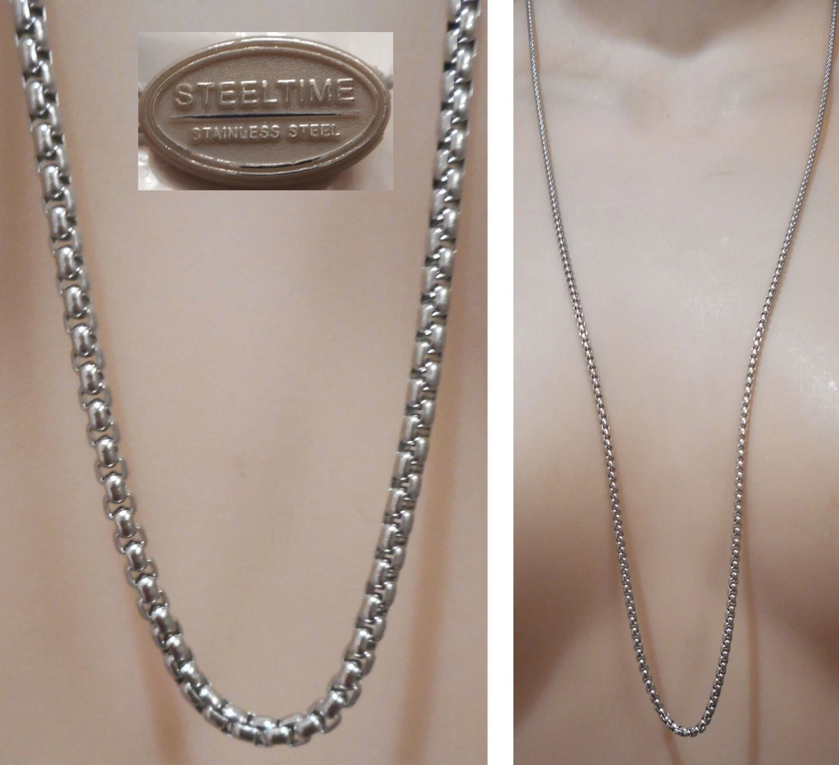 Steeltime stainless steel on sale necklace