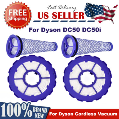 4 Set Pre Post Motor HEPA Filter fit Dyson DC50 Ball Animal Multi Floor Vacuum