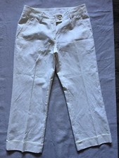 MOSCHINO Cheap And Chic Womens Pants Size 8 Ankle Crop Trouser Off White Italy